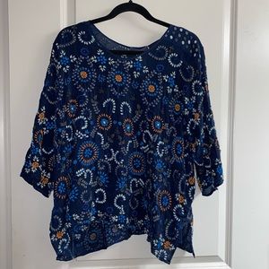 Johnny Was Embroidered Top